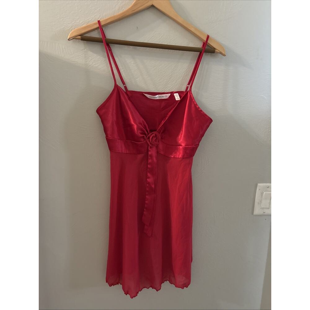 Vintage Victoria’s Secret‎ Red Y2K 2005 Flowy Babydoll Nightie Negligee M